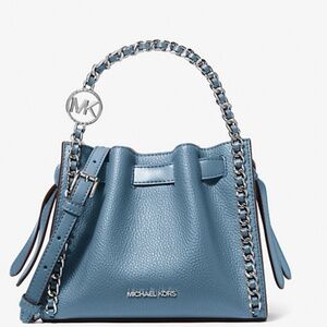 Michael Kors Mina Small Bag Handbag Crossbody Messenger Cornflower blue NEW